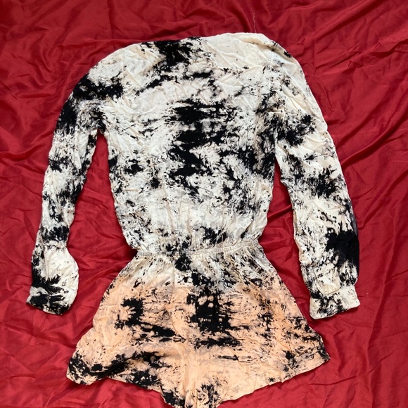 Blue Life Tie dye romper with v cut front - Picture 2 of 2